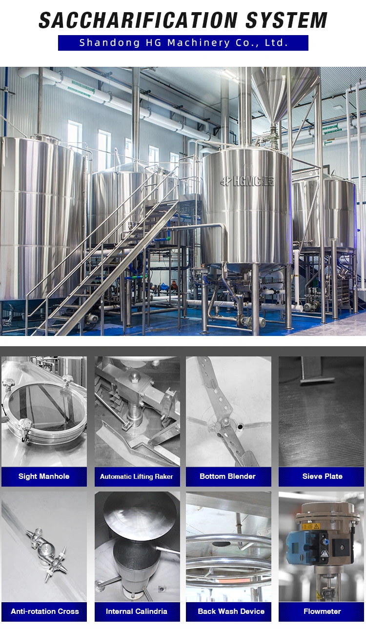 Microbrewery300L 500L 1000L 2000L 5000L Brewery Equipment Beer Brewing 5000L Commercial Turnkey Beer Brewing Equipment