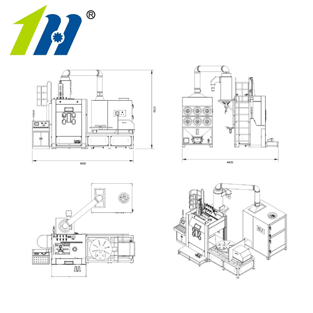 Conveyor Belt Blast Machine Automatic Sand Blasting Equipment for Mould Cleaning