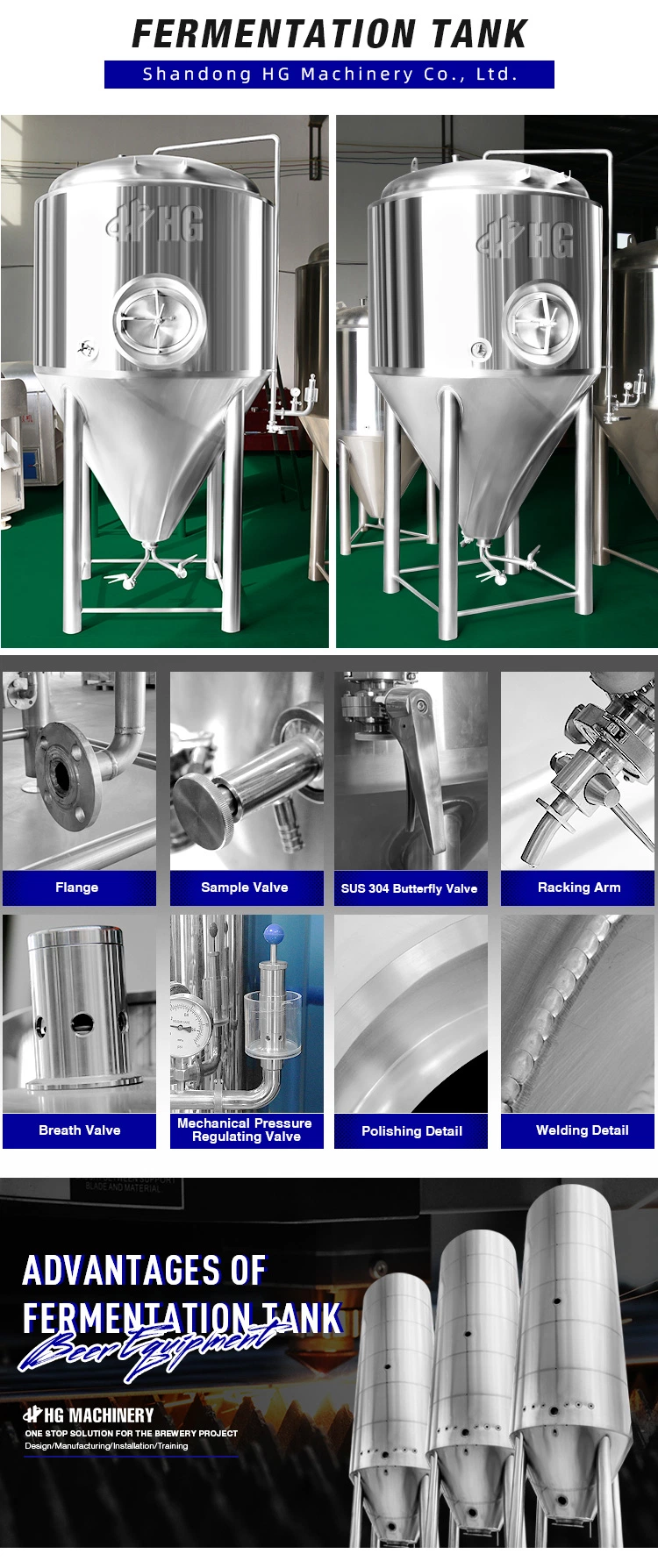 1500L 3000L 4000L 5000L Fermentation Tank Fermentor Tank Kombucha Fermenting_Equipment